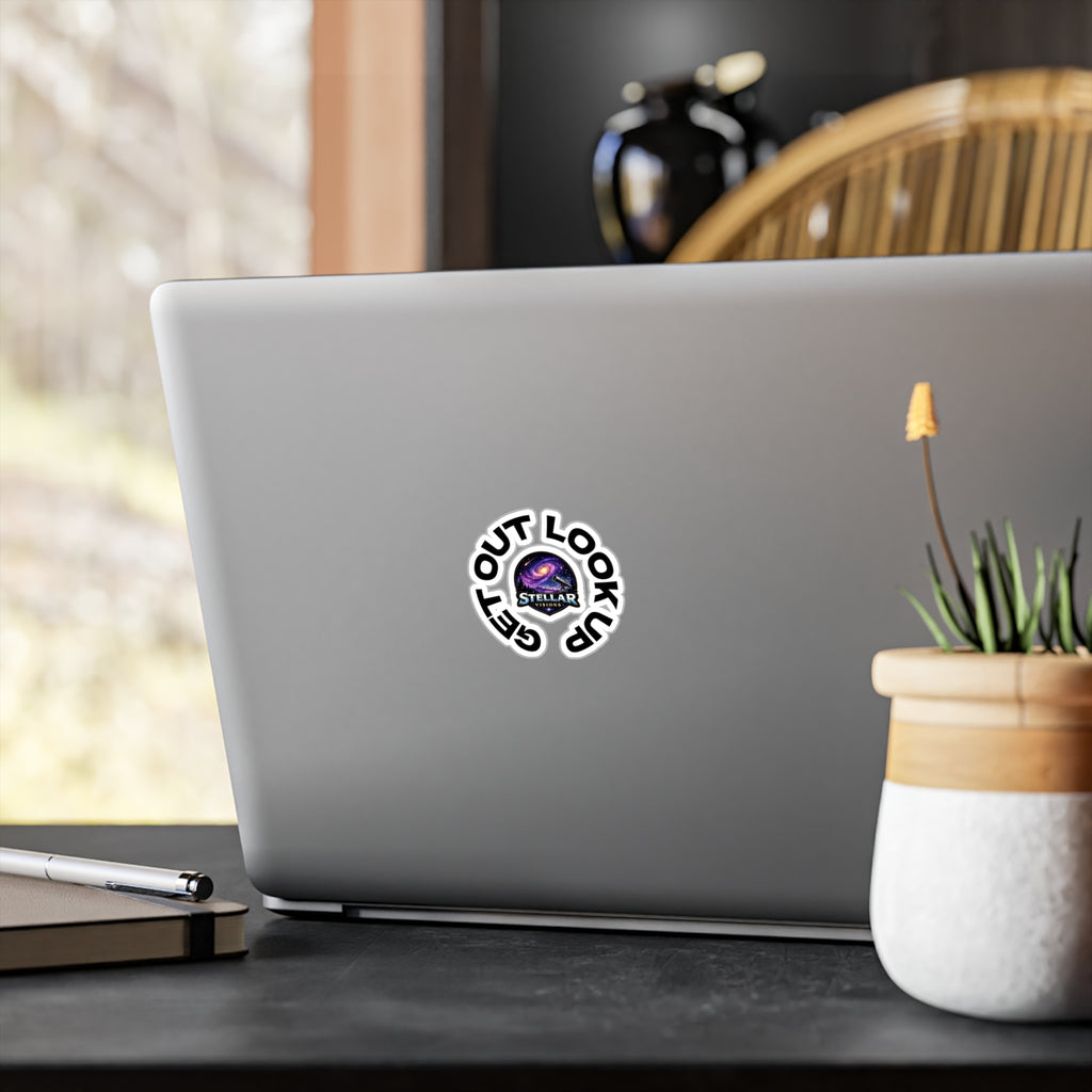 Stellar Visions 'Get Out Look Up' Kiss-Cut Vinyl Sticker