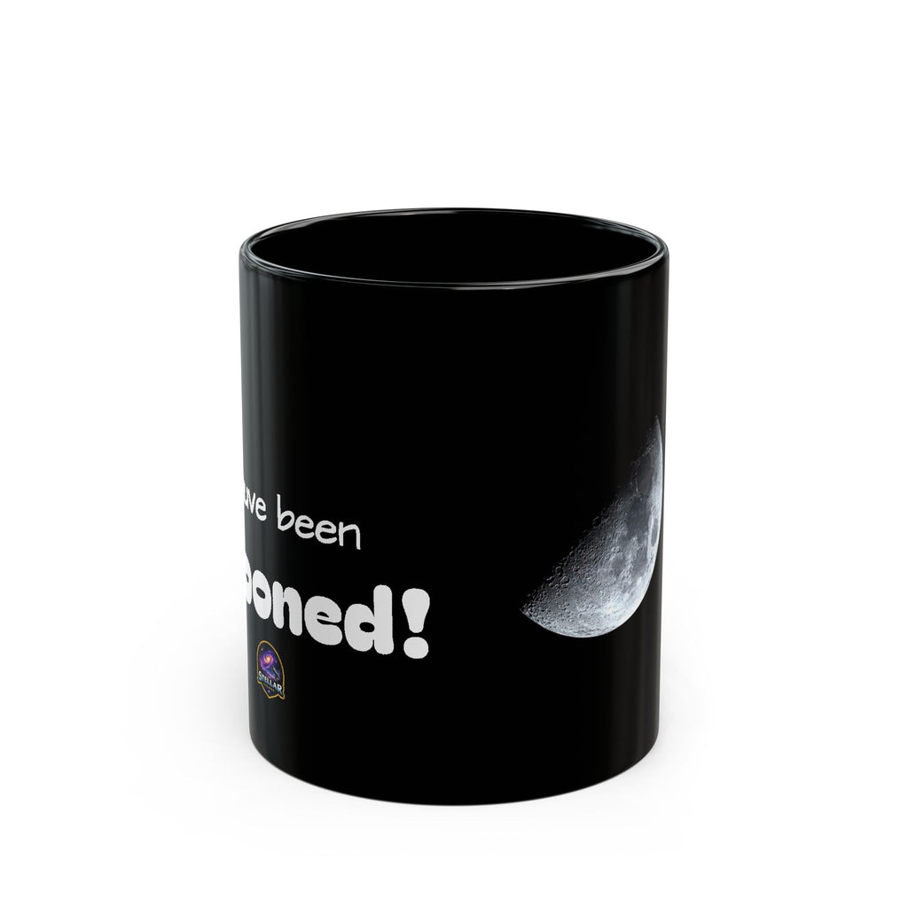 Moon Phase Black Coffee Mug — Crescent Moon Ceramic Mug (11oz, 15oz)