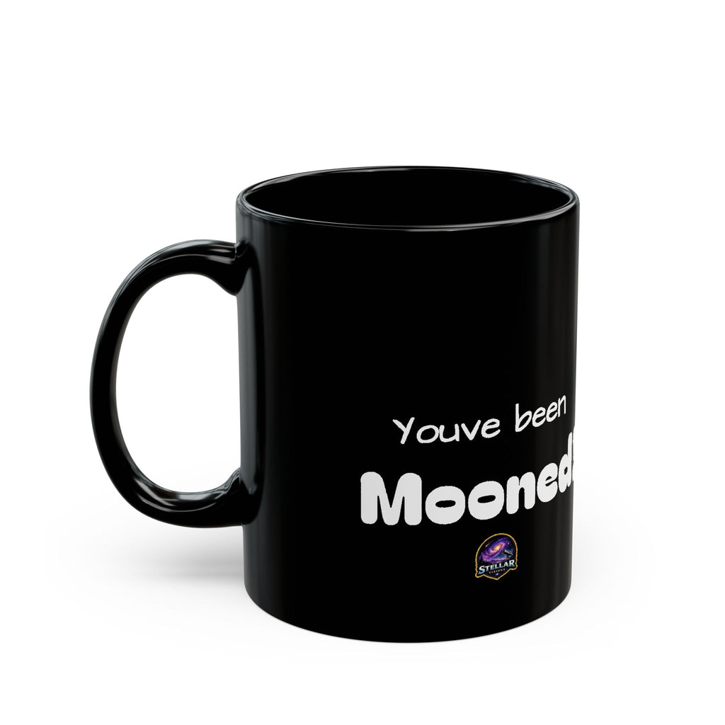 Moon Phase Black Coffee Mug — Crescent Moon Ceramic Mug (11oz, 15oz)