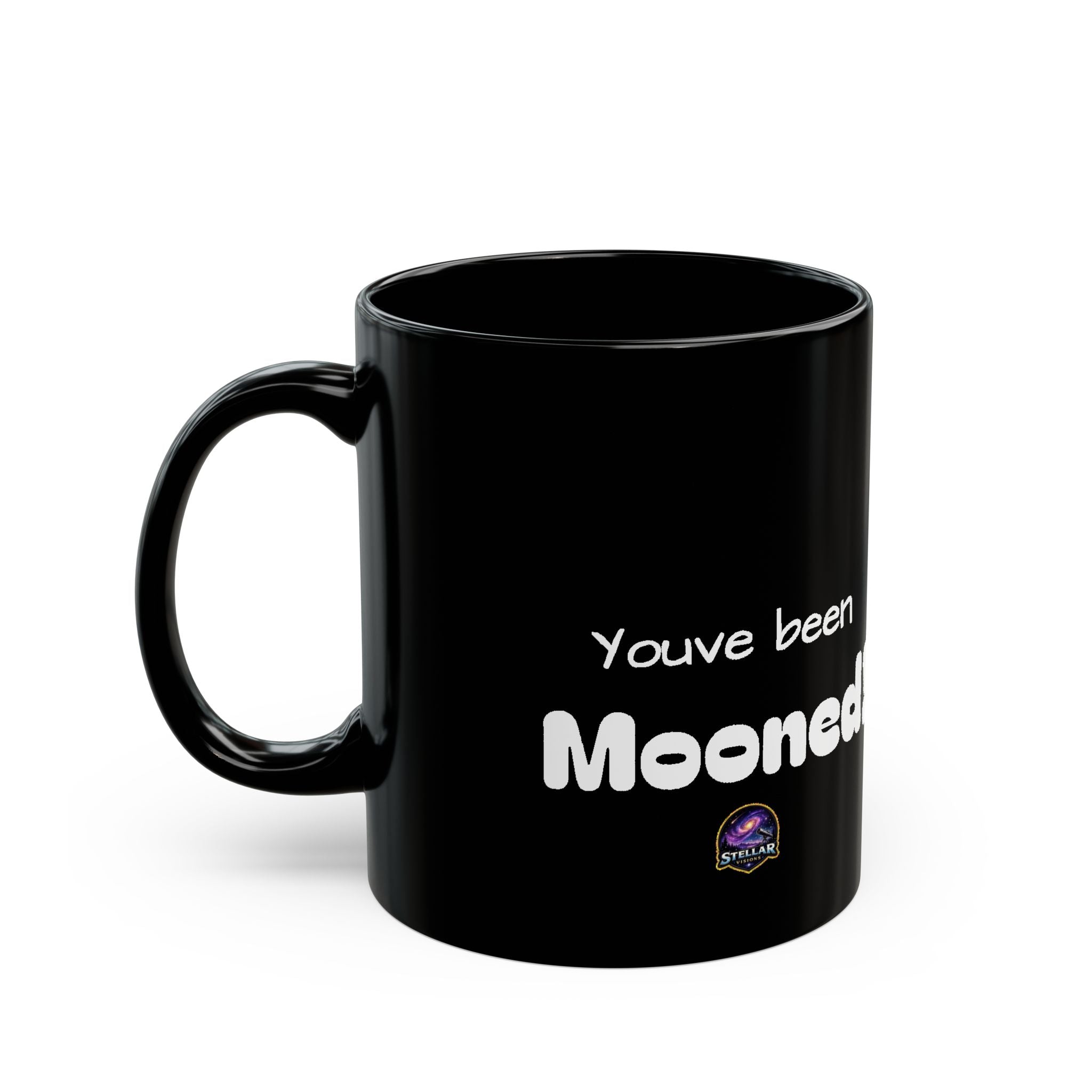 Moon Phase Black Coffee Mug — Crescent Moon Ceramic Mug (11oz, 15oz)