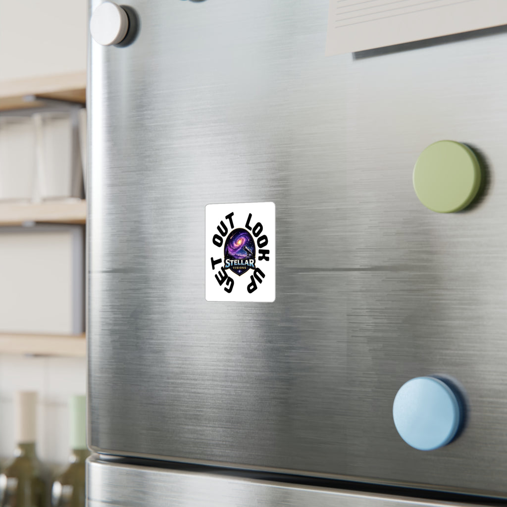 Stellar Visions 'Get Out, Look Up' Sticker — Kiss-Cut Vinyl Decal